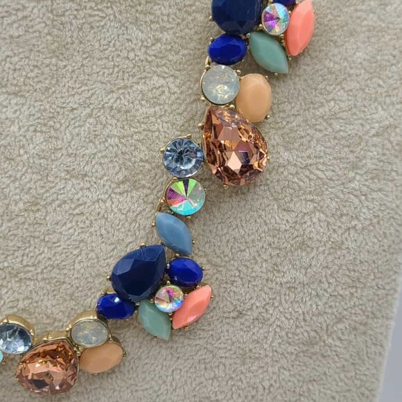 J Crew Multi Color Resin and Crystal Statement Necklace - Picture 5 of 8